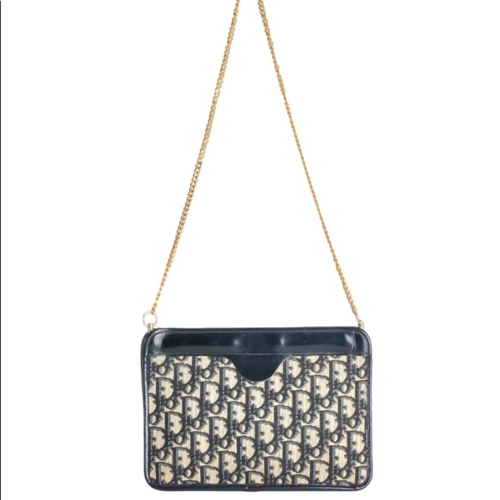 SOLD - Vintage Dior Trotter Shoulder Purse Clutch
